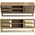 Modern Brass Media Unit with Pascali Design 3D model small image 1