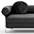 Modern Minotti Mattia Sofa in Black and White 3D model small image 3