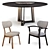 Elegant Porada Dining Set: Shibumi Tondo Table with Evelin Chairs 3D model small image 1