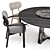 Elegant Porada Dining Set: Shibumi Tondo Table with Evelin Chairs 3D model small image 2