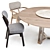 Elegant Porada Dining Set: Shibumi Tondo Table with Evelin Chairs 3D model small image 3