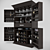 Elegant Wine Cabinet: Wood, Glass, Metal 3D model small image 3