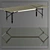 Elegant Glass and Steel Table 3D model small image 1