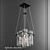 Elegant Glass Cylinder Chandelier 3D model small image 1