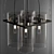 Elegant Glass Cylinder Chandelier 3D model small image 2