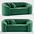 Luxury Asnaghi Mitte Anthology Sofa 3D model small image 1