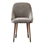 Plush Modern Velvet Chair 3D model small image 4