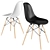 Modern Eiffel DSW Chair: Stylish Plastic Furniture 3D model small image 1