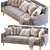 Crosby Mid-Century 3-Seater Sofa 3D model small image 1