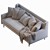 Crosby Mid-Century 3-Seater Sofa 3D model small image 5