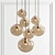 Elegant Smoked Glass Pendant Lights 3D model small image 1