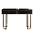 Garda Decor Console: Black & Gold Elegance 3D model small image 1