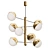 Stilnovo Style Glass Globes Chandelier 3D model small image 1