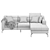 Stylish Corner Sofa in 2K Textures 3D model small image 5