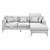 Stylish Corner Sofa in 2K Textures 3D model small image 11