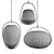 Sleek Hico Round Nordic Pendant 3D model small image 2