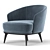 Elegant Amy Armchair 3D model small image 3