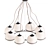 Elegant Periwinkle Ball Chandelier 3D model small image 3