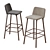 Sleek Split Barstool 3D model small image 3