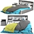  Contemporary Silver Sleeping Haven 3D model small image 1