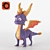 Spyro Dragon: Beloved Game Character 3D model small image 1