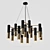 Designer Gold 13-Light Chandelier 3D model small image 1