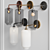 Ethereal Glass Pebble Wall Sconce 3D model small image 1