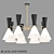 Cairo Chandelier: Elegant Black and White Lighting 3D model small image 2