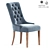 Elegant Thomas Tufted Dining Chair 3D model small image 2