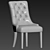 Elegant Thomas Tufted Dining Chair 3D model small image 3