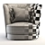 Elegant Vittoria Greppi Chester Armchair 3D model small image 4