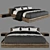 Modern Comfort: Hi-Tech Bed 3D model small image 1