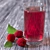 Refreshing Raspberry Bliss: Glass Cup with Drink, Raspberries & Leaves 3D model small image 1