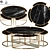 Elegant Padova Coffee Table Set 3D model small image 1