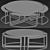 Elegant Padova Coffee Table Set 3D model small image 2
