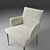 Sleek Steel Armchair: Bontempi Mila 3D model small image 3