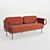 Nave Lounge 2-Seat: Stylish Seating Solution 3D model small image 1