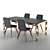 Modern Dining Table for 3 3D model small image 2