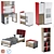 Modern Childroom Furniture Set 3D model small image 1