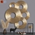 Elegant Golden Decor Set 3D model small image 5