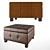 Sleek Bonded Leather Ottoman 3D model small image 2