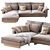 Harmony 2pc Chaise Sectional: Sleek & Spacious 3D model small image 2