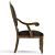 Madison Park Wood Armchair 3D model small image 3