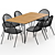 Shann Chair & Soumaya Table: Stylish and Versatile Furniture Set 3D model small image 1