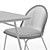 Shann Chair & Soumaya Table: Stylish and Versatile Furniture Set 3D model small image 5