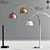 Sleek Arc Floor Lamps 3D model small image 1