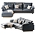 Harmony Chaise Sectional: Comfort in Every Dimension! 3D model small image 2