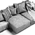 Modern Hendrix Sofa: Luxurious, Stylish & Spacious 3D model small image 5