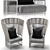 Elevated Elegance: Tibidabo High Armchair 3D model small image 1