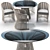 Modern Outdoor Dining Set: Tibidabo Table and Armchair 3D model small image 4